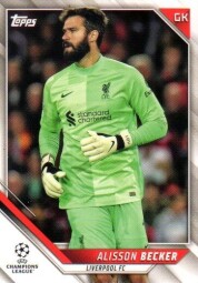 2021-22 Topps UEFA CL #180 Alisson Becker - Liverpool
